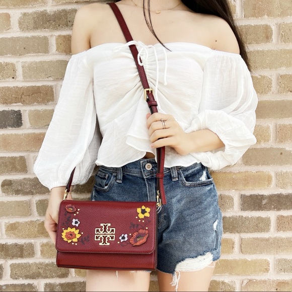 Tory Burch Large crossbody red floral - Picture 2 of 9